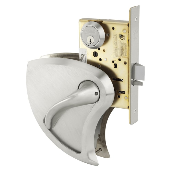 Sargent Grade 1 Asylum or Institution Mortise Lock, BHW Lever, Conventional Cylinder, Right Hand, Ligature R 8217 BHW 32D RH - main